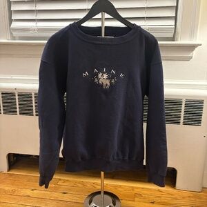 Women's Vintage Maine Crewneck Sweater Size Medium